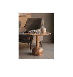 Mesa auxiliar de madera orgánica diseñada para combinar con un estilo de hogar ecológico y sostenible - Product Image 4