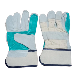 Gants de travail industriels de sécurité à usage général, en cuir double couche, antidérapants, durables, à revers droit, sans latex, sans poudre - Product Image 6