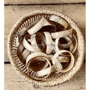 Bracelets en corne d'animal ShadowFlex |   Manchette en corne fine et large, finition mate, durable, taille personnalisée |   Art populaire d'inspiration tribale - Product Image 4