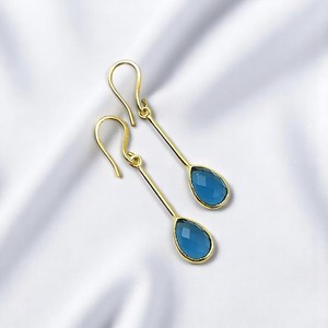 Breloques pendantes en pierre de lune arc-en-ciel facettée en forme de poire 28x9mm |   Boucles d'oreilles DIY en argent 925 plaqué or, fabrication de bijoux - Product Image 3