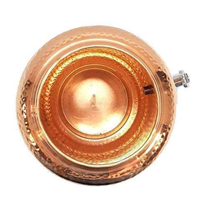 Réservoir d'eau en cuivre pur martelé avec couvercle, 2 verres et support, étanche, pour usage domestique - Product Image 3
