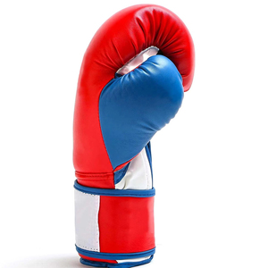 Gants de boxe en cuir noir et violet, à doigts entiers, avec lacets et support de poignet, équipement d'entraînement pour adultes - Product Image 3