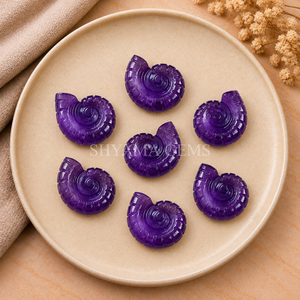 Amethyst 20mm Shell Snail Nautilus Carved Gemstone Bead for <b>Jewelry</b> Making Pendant Craft DIY Wholesale Supply - Product Image 4