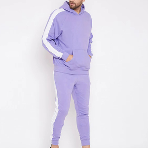 Survêtement Homme Couleur Unie Style Sportif Moderne Tissu Extensible Tenue de Sport Vente en Gros Logo Personnalisé Survêtement Homme Haute Qualité - Product Image 3