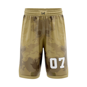 Pantalones Cortos de Malla Personalizados para Equipos de Baloncesto, con Estampado por Transferencia Térmica, de Poliéster, para Entrenamiento Atlético, Ligeros, con Cintura Elástica, OEM ODM - Product Image 2