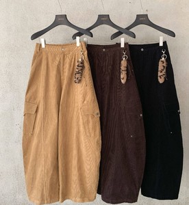 Retro <b>Canvas</b> <b>Large</b> Pocket Cargo Curved Pants Regular Fit Casual Autumn Banana Pants High Waist 100% Cotton Solid Plush Accessory - Product Image 6