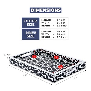 Bone Inlay Decorative Vanity <b>Tray</b> Premium Organizer for Jewelry Cosmetics and <b>Perfumes</b> - Product Image 2
