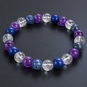 Natural Amethyst Sodalite Clear Quartz <b>Bracelet</b> For Mental Clarity Meditation <b>Healing</b> Crystal Energy Stone Jewelry <b>Bracelet</b> - Product Image 3