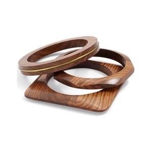 Brazaletes de Madera Natural Ligeros, Cómodos e Impermeables para Mujer, Joyería Elegante y Personalizable para Uso Diario - Product Image 2