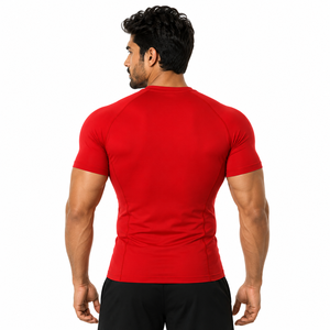 Custom <b>Men's</b> <b>Compression</b> Gym T-<b>Shirt</b> Quick Dry Fitness Workout Sportswear Bodybuilding Training Running Athletic Performance Tee - Product Image 4