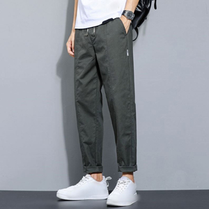 <b>Drawstring</b> Tapered Cuffed Men’s <b>Pants</b> Casual Jogger Style Trousers - Product Image 2