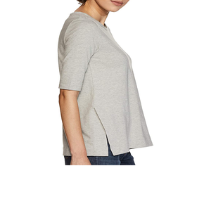 เสื้อยืดแขนสั้นทรงหลวมคุณภาพสูง ดีไซน์ใหม่สำหรับฤดูร้อน OEM ลายใหญ่  รับสกรีนโลโก้ แฟชั่นคอกลมสำหรับผู้หญิง - Product Image 3