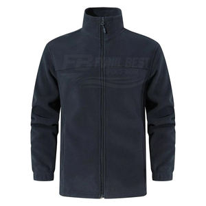 Veste en polaire pour homme à col montant, fermeture éclair, imperméable, coupe-vent, respirante, décontractée, service OEM, vente en gros, impression de logo personnalisée - Product Image 2