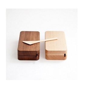 Boîte à beurre en bois pour restaurant, plateau à beurre rectangulaire avec couvercle, dernier design, boîte à beurre en bois - Product Image 5