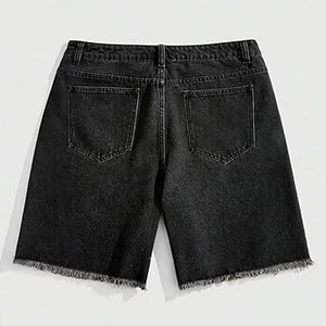 Wholesale Custom Regular Fit Casual <b>Denim</b> Short For <b>Men</b> New Style Custom Made Solid Color <b>Men</b> <b>Denim</b> rhinestone Shorts For Sale - Product Image 2