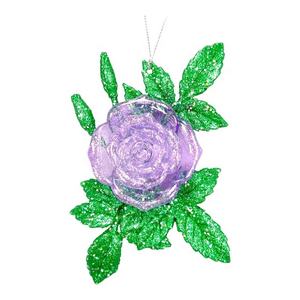 Unique <b>Christmas</b> New Year Valentine's Day Spring Decoration Transparent Red Pink Lavender <b>Light</b> <b>Blue</b> Acrylic 3D Rose Ornament - Product Image 4