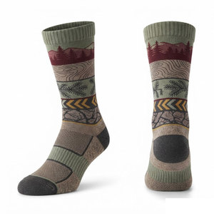Chaussettes de chasse pour hommes, anti-humidité, rembourrées, décontractées, avec soutien de la voûte plantaire, écologiques, en Spandex/Nylon, pour la randonnée, la pêche et le camping - Product Image 1
