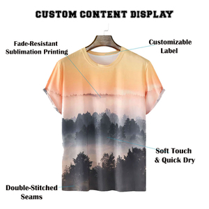 T-shirt de sport pour homme en sublimation, tricoté, respirant, séchage rapide, 100 % polyester, design personnalisé, OEM - Product Image 5