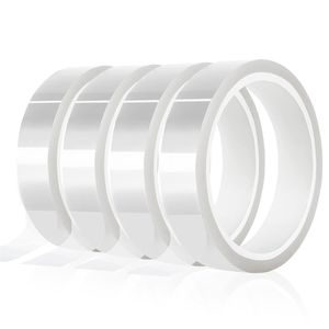 4 Rolls 20mm X 33m (108ft) <b>Clear</b> Transparent High Temperature Heat Resistant <b>Tape</b> Electronics Films <b>Tapes</b> for Heat Transfer - Product Image 1