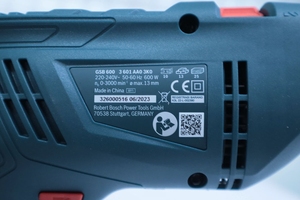 Perceuse à percussion électrique GSB 600, 600 W, moteur à balais, AC 220-240V, conception de haute qualité, robuste, couple maximal de 74 pi-lb, fabriquée en Allemagne, carbone - Product Image 4