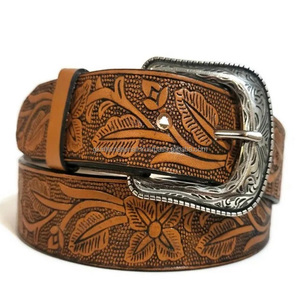 Gran oferta, recién llegado, cinturón de herramientas de cuero occidental a la moda para hombres con elegante cinturón de hebilla de vaquero grabado a bajo precio - Product Image 2