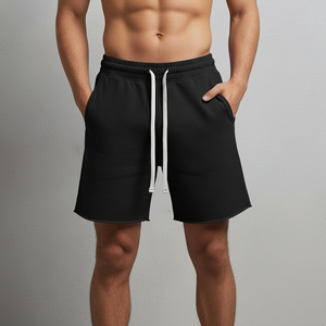 High Quality Men's Shorts Custom DTF Printed Logo Heavyweight Plus Size Streetwear Comfortable Solid Cotton sweat shorts - Product Image 3