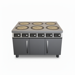 Cocina de <span class=keywords><strong>Inducción</strong></span> Comercial Moderna de la <span class=keywords><strong>Mejor</strong></span> Calidad para Restaurantes, Cocina de <span class=keywords><strong>Inducción</strong></span> de 6 Quemadores, Cocina Eléctrica sin Gas - Product Image 1