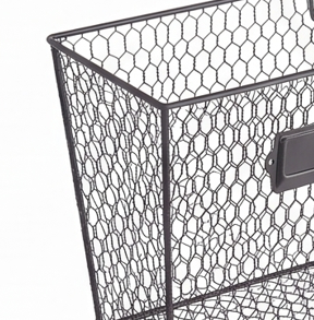 Modern Metal <b>Wire</b> <b>Storage</b> <b>Basket</b> Rectangle Stackable Wall Mounted Multi Purpose Neatening Organizer - Product Image 3