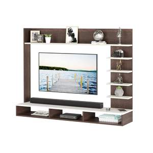 ชุดตู้วางทีวีติดผนังไม้สำหรับงานวิศวกรรม พร้อมชั้นวางกล่องรับสัญญาณ/ตู้ทีวี สำหรับวางหนังสือและของตกแต่ง - Product Image 3