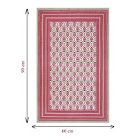 Nappe de table rectangulaire en lin de table ronde imprimée en blocs de coton avec couverture florale Nappe en tissu fabriqué
