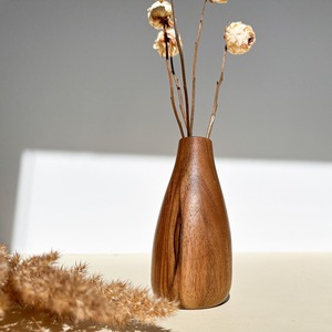 Florero de Madera Hecho a Mano para Decoración del Hogar, Florero Decorativo de Madera de Mango Natural para Decoración de Sala de Estar - Product Image 1