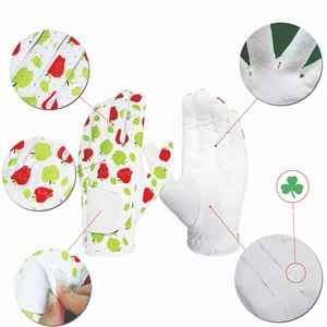 OEM ODM Custom Premium Men Golf <b>Gloves</b> White Genuine Cabretta Sheepskin Leather Soft Breathable Pro - Product Image 5