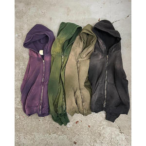 Pulls en molleton épais pour hommes avec poche, coupe ample, en coton vieilli, imprimé, prix avantageux - Product Image 4