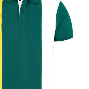 Polo homme color block vert jaune blanc à manches courtes respirant décontracté pour l'été, le golf et le tennis - Product Image 6