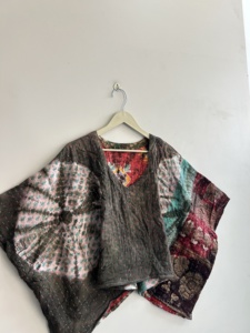 Women Casual Handmade Top Blouse Plus Size Kantha Top Tie Dye Oversized Tank Top - Product Image 2