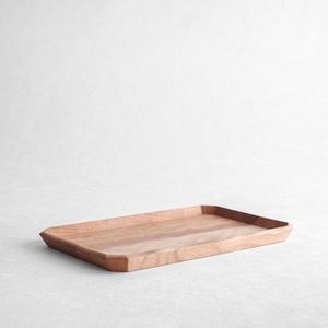 Plateau en bois de manguier beige très demandé, idéal pour servir, ranger et décorer la maison, la cuisine, les fêtes et l'hôtellerie - Product Image 1