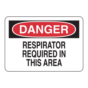 Signalisation réfléchissante : Respirateur requis en zone dangereuse pour les laboratoires et les zones industrielles - Product Image 1