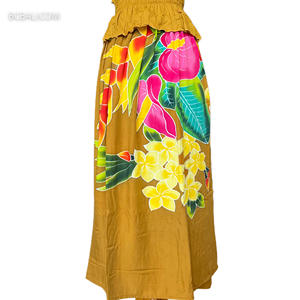 Jupe en rayonne peinte à la main Nouveau design Floral fabriqué à Bali par un artisan balinais Rayonne de haute qualité pour les femmes - Product Image 3