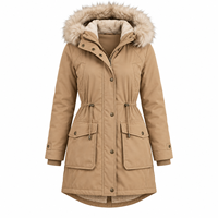 Parka épaisse pour femme, idéale pour les conditions froides, avec rembourrage en coton, veste décontractée grande taille, vente en gros