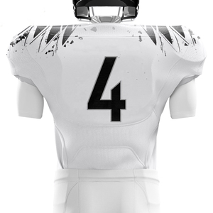 Custom American Football Jersey Set Striped <b>Rainbow</b> Design Sublimated Short Sleeve V-neck Fitted Men's Adult 100% Summer Plus - Product Image 3