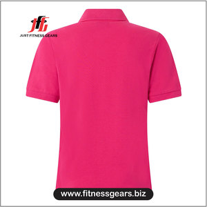 เสื้อโปโลแขนสั้นสีพื้น ผ้าถักสไตล์ลำลอง ความยาวปกติ ผ้าฝ้าย 100% แบบปิเก้ - Product Image 3