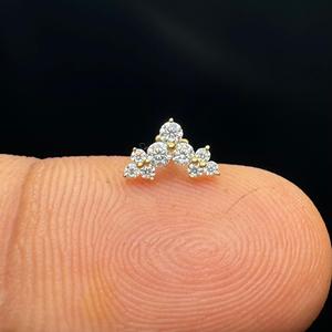 Timeless Flower <b>Garland</b> Diamond Ear Crawler Stud In 14K Gold For Elegant Jewelry Styling - Product Image 1