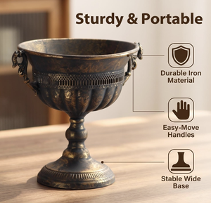 Rustic Centerpiece Metal Vase Decorative Flower Pot for Wedding,Table decor,Living - Product Image 5