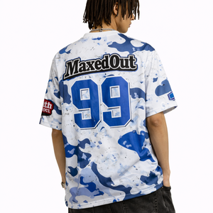 Maillot de football américain en maille polyester respirante, imprimé camouflage, coupe oversize, personnalisable par sublimation, OEM, marque privée, vente en gros - Product Image 6