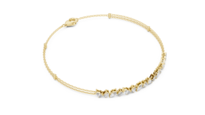 Mixed Cut Lab Grown Diamond <b>Bracelet</b> DEF VVS 10K 14K Yellow Gold Double Chain <b>Bracelet</b> CVD HPHT Diamond Jewelry For Women Gifts - Product Image 4