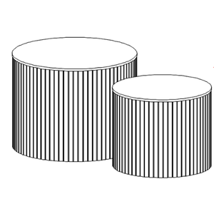 2-Piece <b>Nested</b> MDF Coffee <b>Table</b> Set Black Living Room/Lounge Area Furniture - Product Image 6