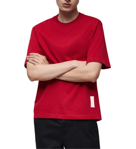 T-shirt pour homme de haute qualité 100% coton, coupe classique, col carré, impression numérique sur le devant, respirant, séchage rapide, satin formel - Product Image 3