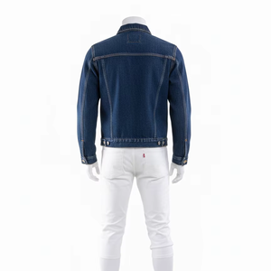 แจ็คเก็ตเดนิมปักลายวินเทจคลาสสิกสำหรับผู้ชายระดับพรีเมียม - ทรงเข้ารูป ทนทาน ผลิตจากผ้าฝ้าย 100% ระบายอากาศได้ดีและกันลม เหมาะสำหรับฤดูหนาว - Product Image 2