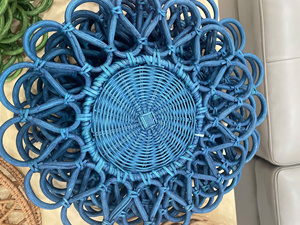 Eco-Friendly Round Rattan Placemats <b>Table</b> Chargers for Weddings and <b>Parties</b> Durable Bamboo Woven Mats Natural Fiber Decor - Product Image 3