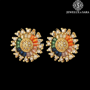 Trendy Moissanite Diamond <b>Stud</b> Earrings for Girls Minimalist Fashion Jewelry for Casual and Office Wear Use - Product Image 2